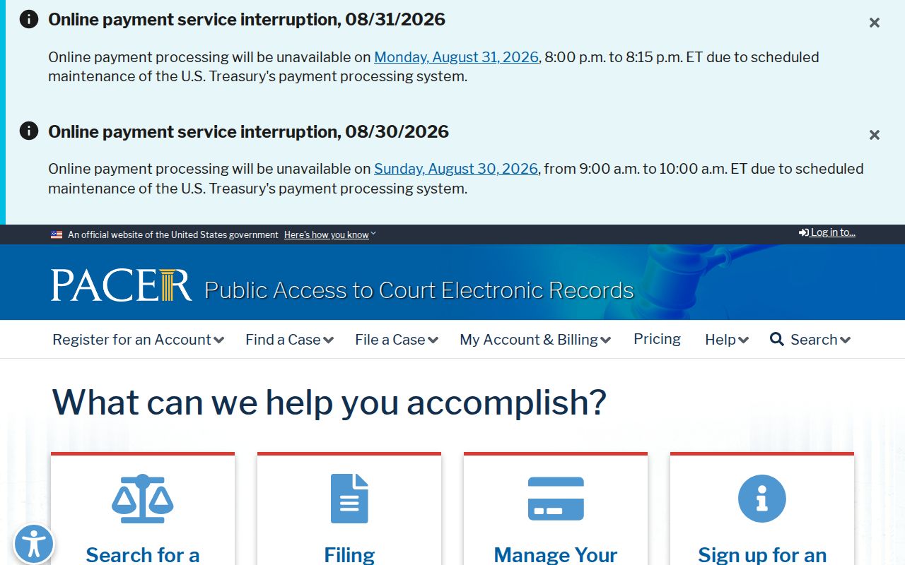 Audrain County court record reference from the federal PACER source