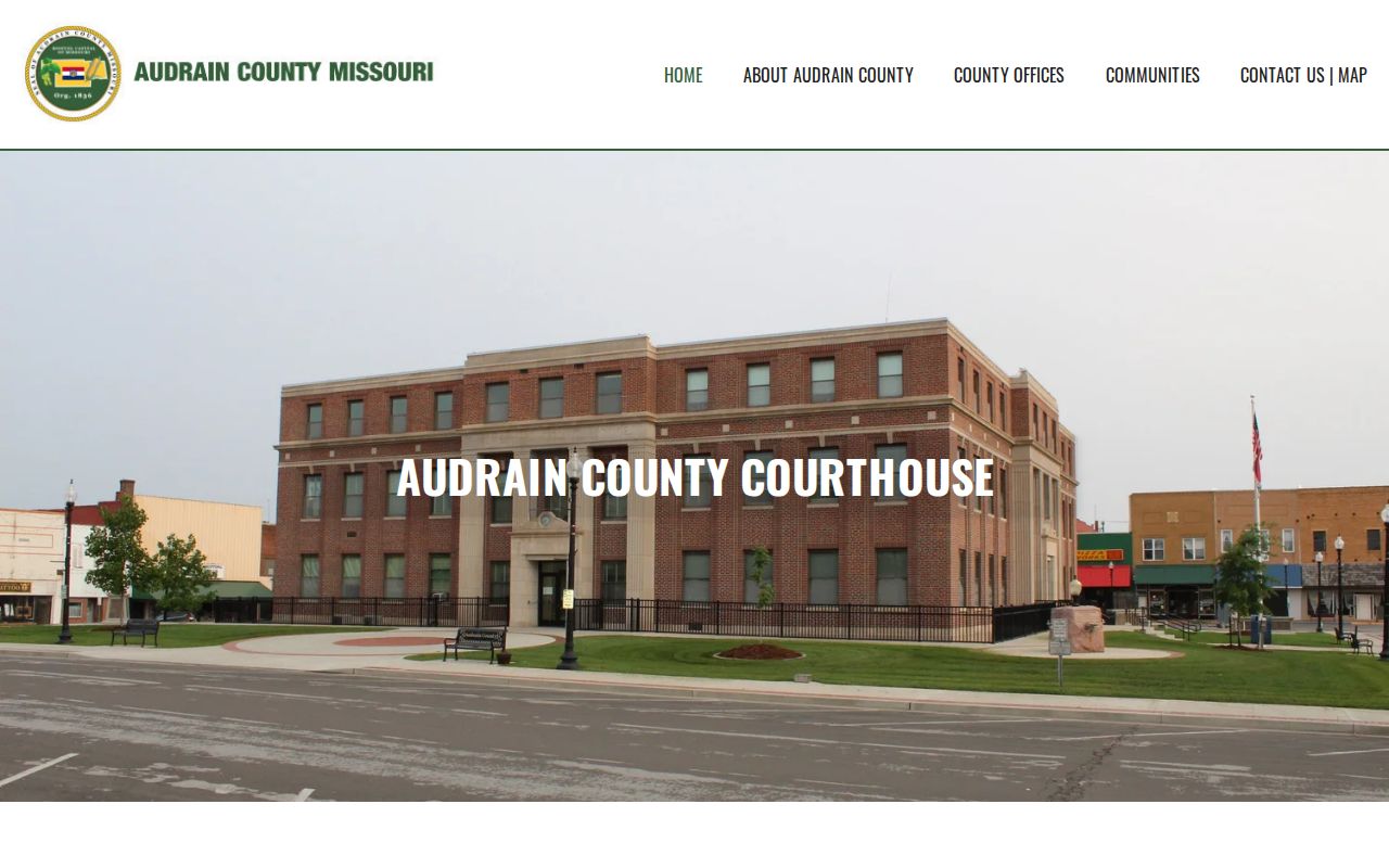 Farber court docket county context source for the Audrain courthouse and municipal route