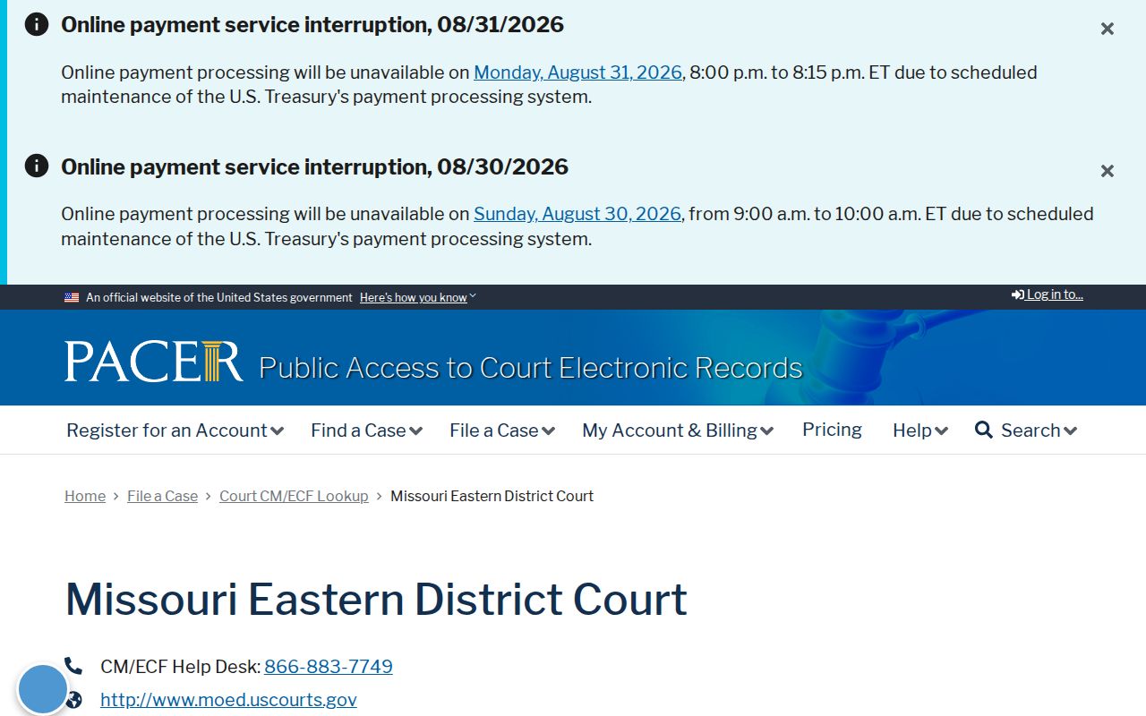 Audrain County court docket federal PACER court route