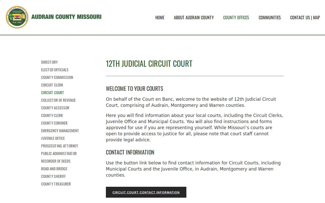 Audrain County court docket Circuit Court overview